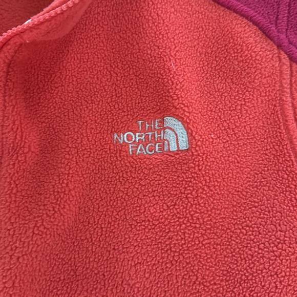 The North Face Women's Colorblock Fleece Vest XL Pink Coral Cozy Winter Soft - Picture 4 of 7